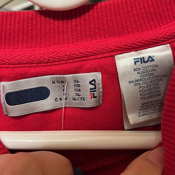 💫LIKE NEW💫 FILA red crewneck sweater - Picture 4 of 4